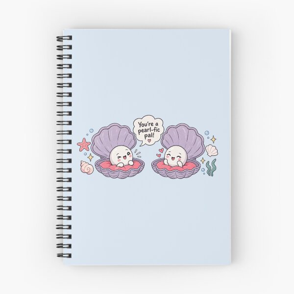 Item preview, Two Clams Kids, Cute Pearl Shell Ocean Friends, Adorable Seashell Beach, Coastal Gift for Kids designed and sold by Quiajia.