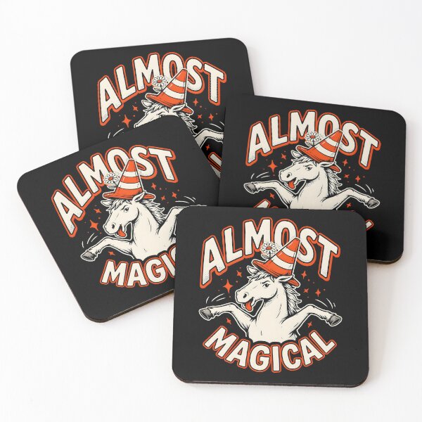 Item preview, Almost Magical Funny Horse Unicorn Humor Traffic Cone designed and sold by Redgiant87x.