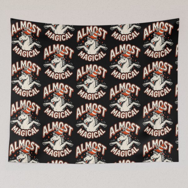 Item preview, Almost Magical Funny Horse Unicorn Humor Traffic Cone designed and sold by Redgiant87x.