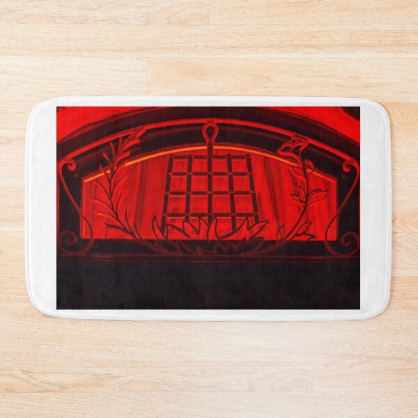 Item preview, Warm Red Glow Fireplace With Ornate Ironwork Grate and Decorative Ivy Motifs designed and sold by Nmallia.