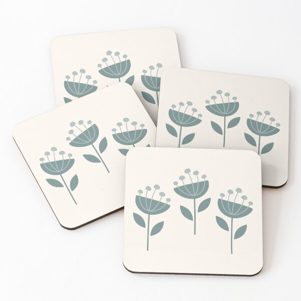 Item preview, Retro MCM Flowers Sage Green designed and sold by Pinkdeer Designs.