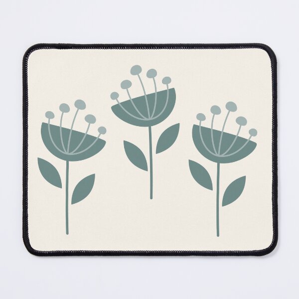 Artikelvorschau, Retro MCM Blumen Salbeigrün entworfen und verkauft von Pinkdeer Designs.