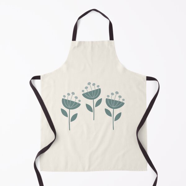 Item preview, Retro MCM Flowers Sage Green designed and sold by Pinkdeer Designs.