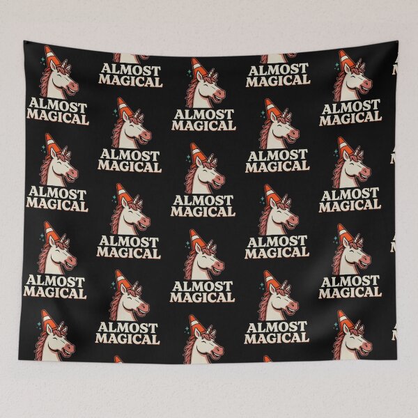 Item preview, Almost Magical Funny Horse with Traffic Cone Hat designed and sold by Redgiant87x.