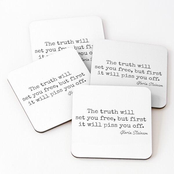 Item preview, Gloria Steinem, The Truth Will Set You Free Quote designed and sold by haloochichi.