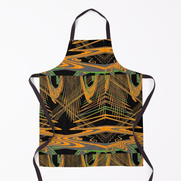 Item preview, Abstract Orange Green Distorted Perspective Pattern designed and sold by MigWhimsy.