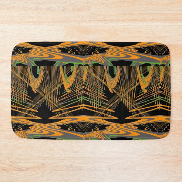 Item preview, Abstract Orange Green Distorted Perspective Pattern designed and sold by MigWhimsy.
