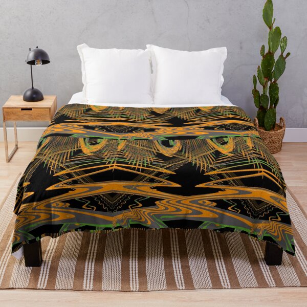 Item preview, Abstract Orange Green Distorted Perspective Pattern designed and sold by MigWhimsy.