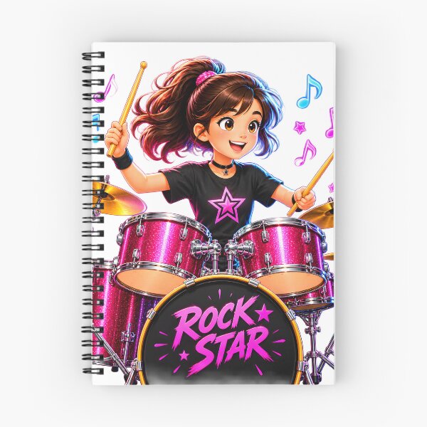 Item preview, Cute Rock Star Girl Drummer designed and sold by MagicCrystal.