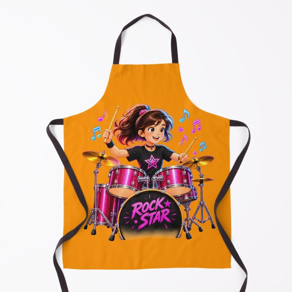 Item preview, Cute Rock Star Girl Drummer designed and sold by MagicCrystal.