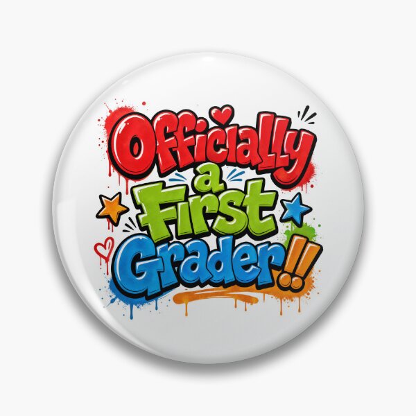 Item preview, Officially a First Grader – Colorful Back to School designed and sold by MomParentADHD.