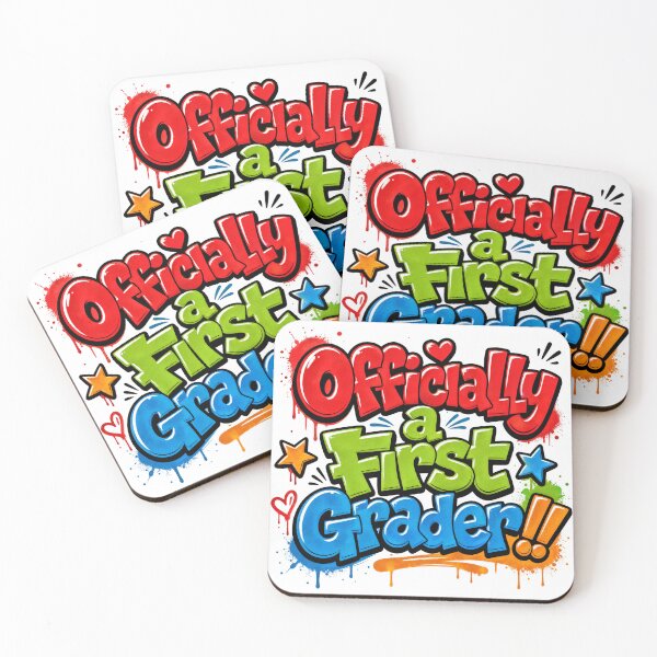 Item preview, Officially a First Grader – Colorful Back to School designed and sold by MomParentADHD.