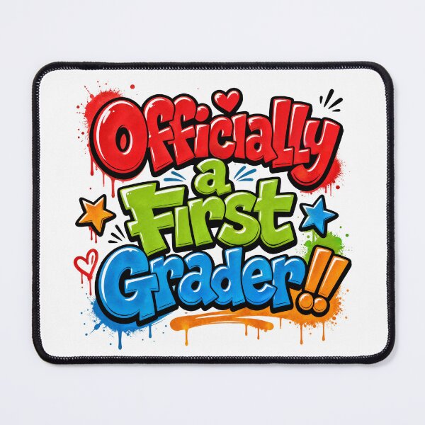 Item preview, Officially a First Grader – Colorful Back to School designed and sold by MomParentADHD.