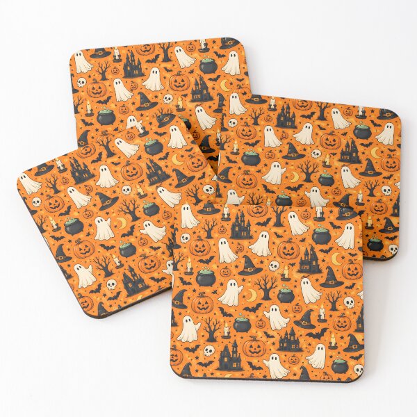 Item preview, Cute Retro Halloween Ghosts & Pumpkins designed and sold by LinaDesign Store.