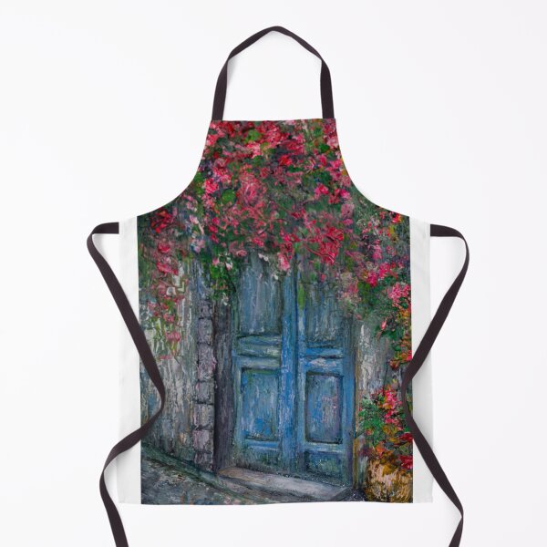 Item preview, La piccola porta blu - Original Oil Painting designed and sold by approdostudio.