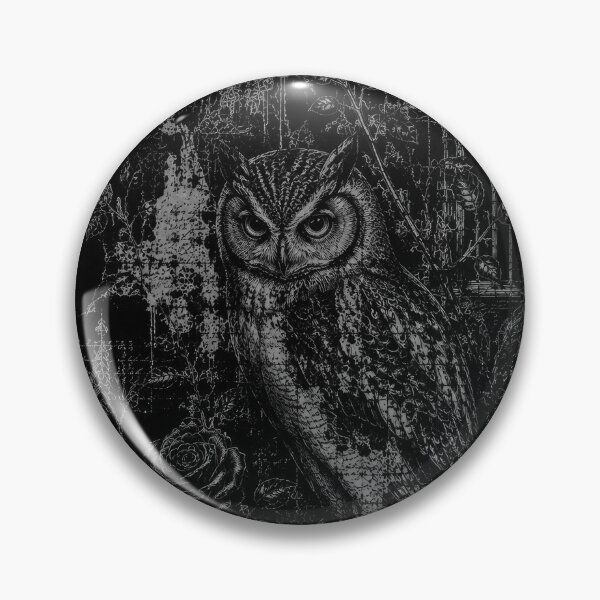 Item preview, Gothic Owl and Black Roses Dark - Grunge  designed and sold by Kaurisdigital.