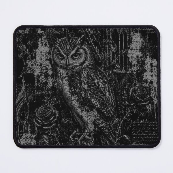 Item preview, Gothic Owl and Black Roses Dark - Grunge  designed and sold by KaurisDigital.