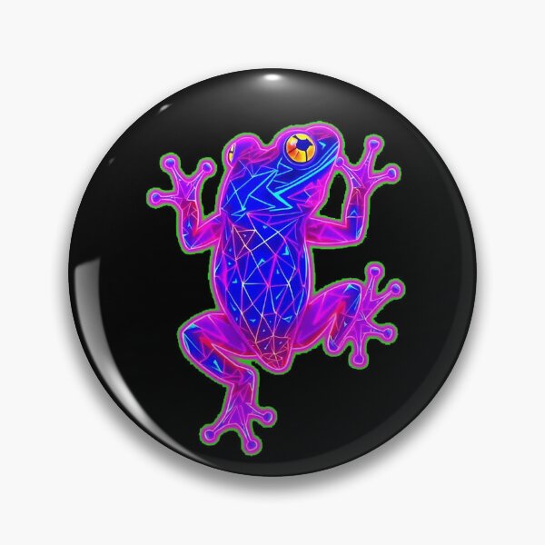 Item preview, Retro Frog – Neon 80s Geometric Style designed and sold by Benito Del Ray.