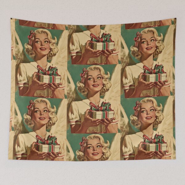 Item preview, Retro Christmas angel card designed and sold by MendaciousMina.