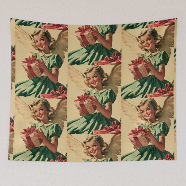Item preview, Retro Christmas angel card designed and sold by MendaciousMina.