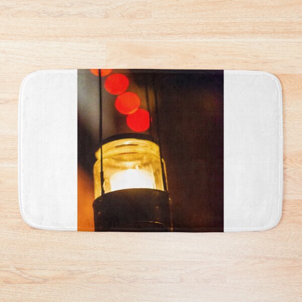 Item preview, Warm Lantern With Candlelight And Red Bokeh Lights Creating Cozy Night Ambience designed and sold by Nmallia.