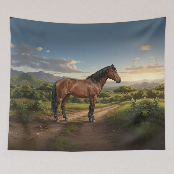 Item preview, The Abyssinian horse and a landscape from Ethiopia designed and sold by Cheval-de-coeur.