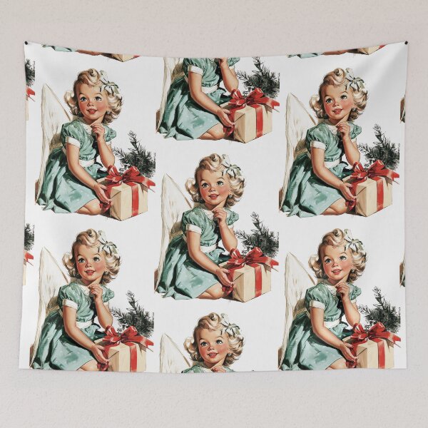 Item preview, Retro Christmas angel card designed and sold by MendaciousMina.
