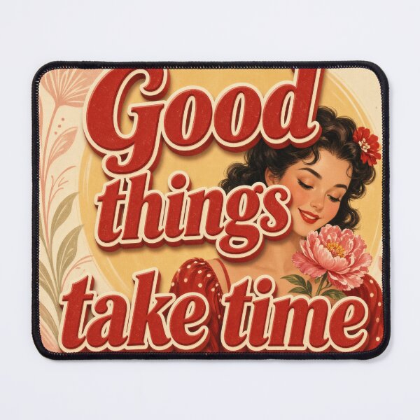 Item preview, Good Things Take Time Vintage Pin-Up Poster designed and sold by HappyOops.