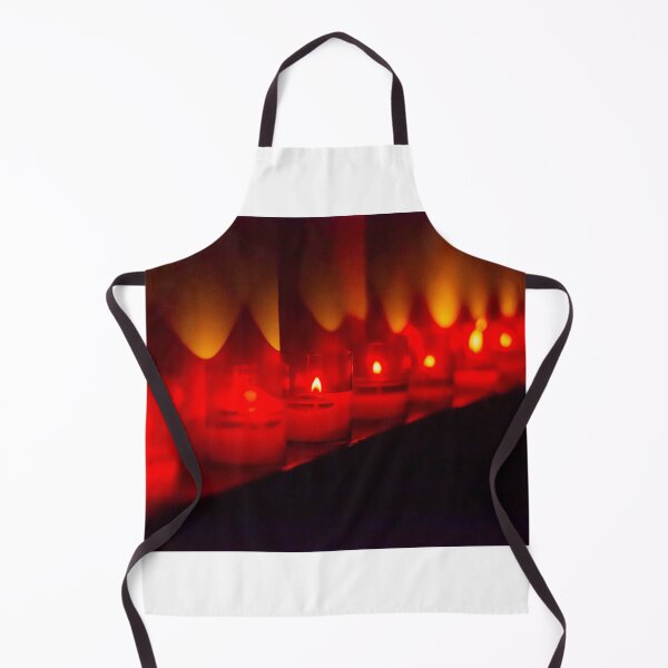 Item preview, Row of Red Candles Lighting A Dark Surface With Warm, Cozy Ambience designed and sold by Nmallia.