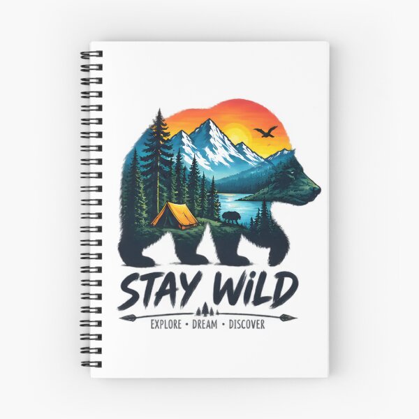 Item preview, Stay Wild Bear Silhouette Nature Camping Adventure designed and sold by Pyt27.