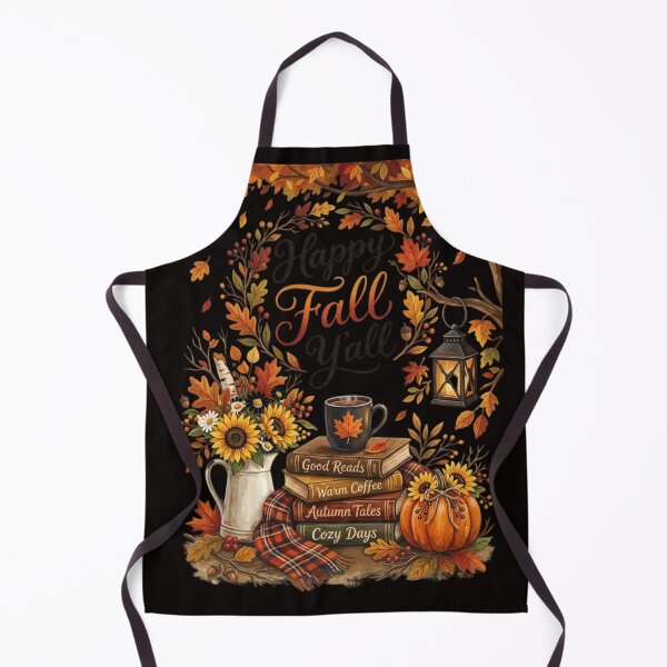 Item preview, Happy Fall Y’all Cozy Autumn Books Coffee Pumpkin and Sunflower designed and sold by w66aboo.