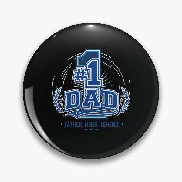 Item preview, Number 1 Dad Father Hero Legend Blue Laurel Wreath designed and sold by Dravienart.