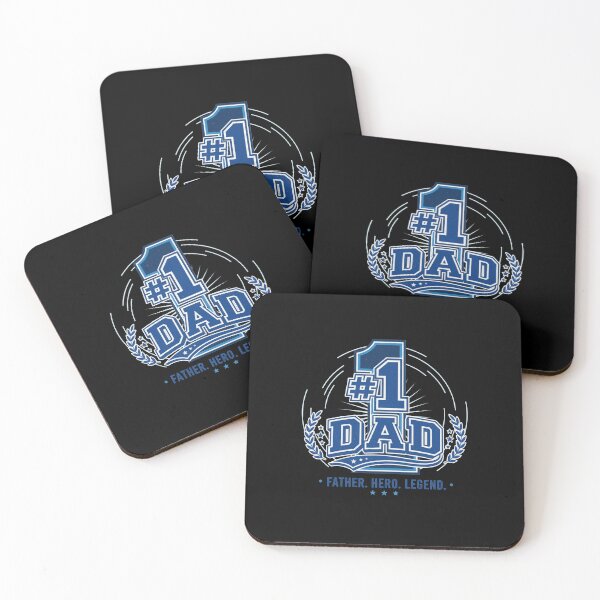 Item preview, Number 1 Dad Father Hero Legend Blue Laurel Wreath designed and sold by Dravienart.