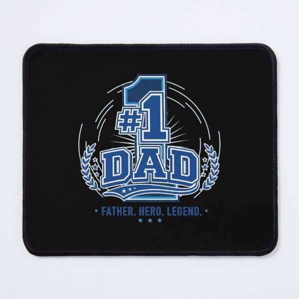 Item preview, Number 1 Dad Father Hero Legend Blue Laurel Wreath designed and sold by Dravienart.