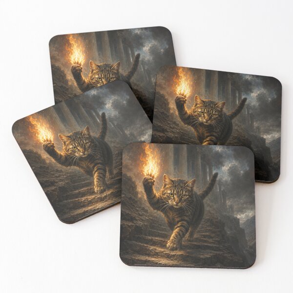 Item preview, Cat Stealing Sacred Fire designed and sold by Ocelot-T.