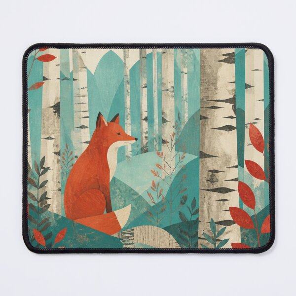 Item preview, Scandinavian Red Fox The Birches Forest Sun Scene designed and sold by GrinGalore.