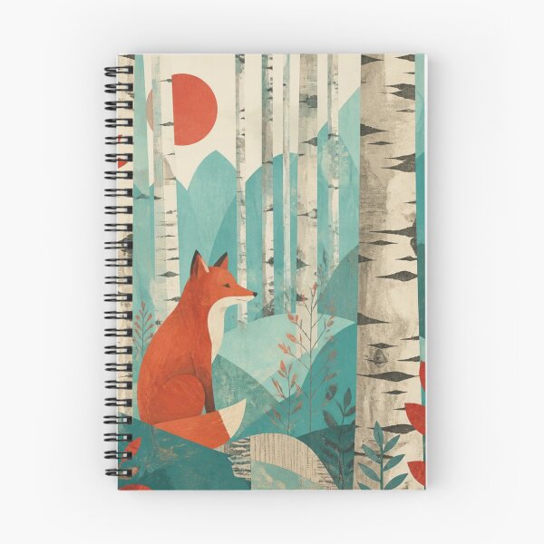 Item preview, Scandinavian Red Fox The Birches Forest Sun Scene designed and sold by GrinGalore.