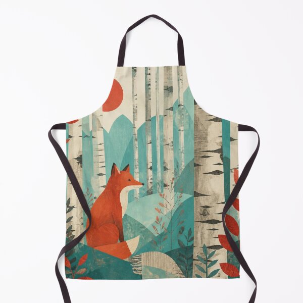 Item preview, Scandinavian Red Fox The Birches Forest Sun Scene designed and sold by GrinGalore.