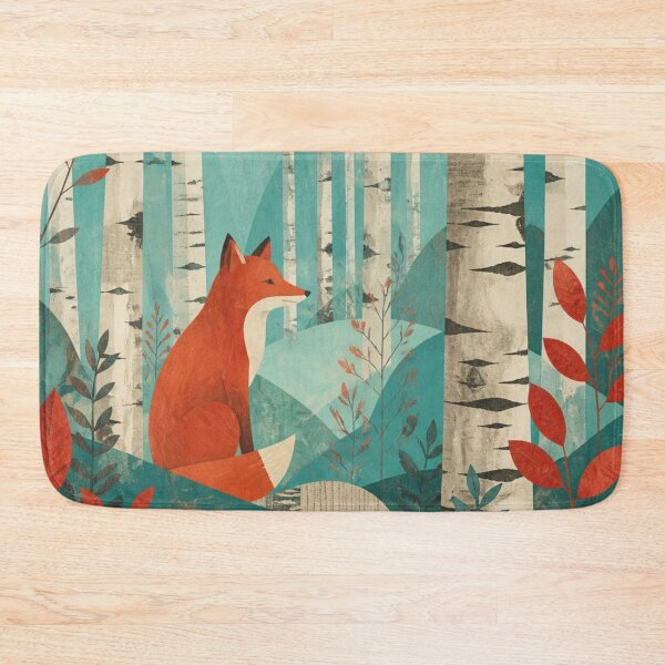 Item preview, Scandinavian Red Fox The Birches Forest Sun Scene designed and sold by GrinGalore.