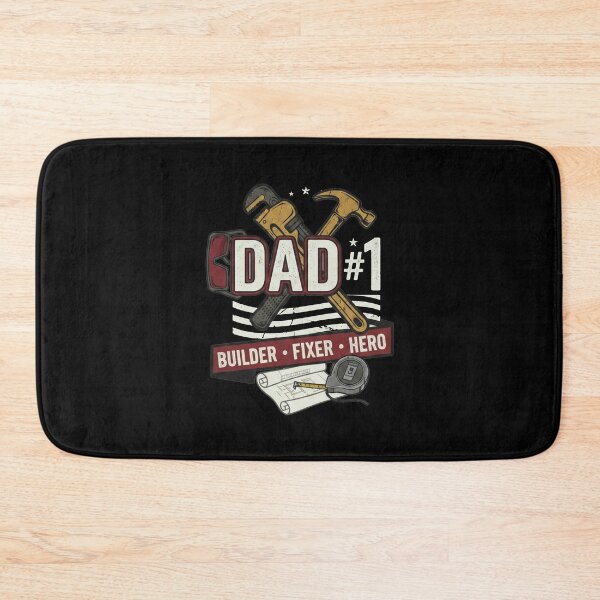Item preview, Dad Number 1 Builder Fixer Hero Handyman Tools Blueprint Tape Measure designed and sold by Dravienart.