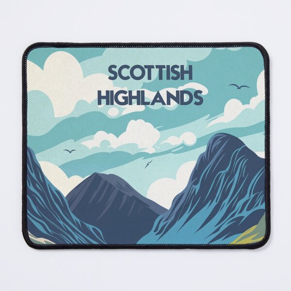 Item preview, Scottish Highlands Cow Scotland Original Custom Vintage Poster Wall Art Design designed and sold by Cool Robot Bro..