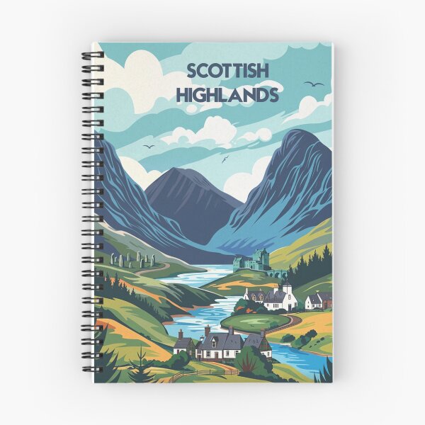 Item preview, Scottish Highlands Cow Scotland Original Custom Vintage Poster Wall Art Design designed and sold by Cool Robot Bro..