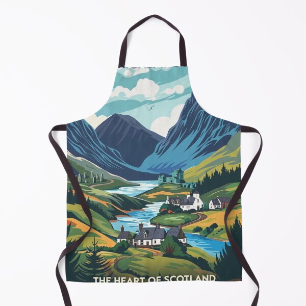 Item preview, Scottish Highlands Cow Scotland Original Custom Vintage Poster Wall Art Design designed and sold by Cool Robot Bro..