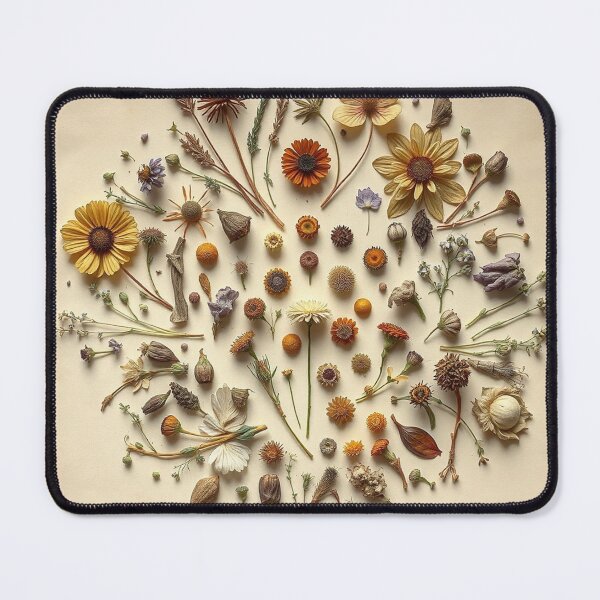 Item preview, Vintage Pressed Flowers And Botanical Wreath designed and sold by IntelliMindDesigns.