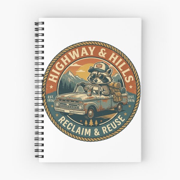 Item preview, Highway Hills Raccoon Vintage Pickup Truck Retro Badge designed and sold by lovepower.