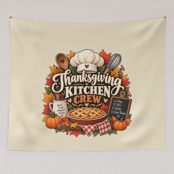 Item preview, Thanksgiving Kitchen Crew Gift Cooking Team Fall Style designed and sold by Corvoria.