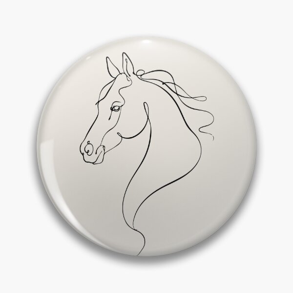 Item preview, Horse Head One Line Art Minimalist Outline Drawing designed and sold by FemmePod.