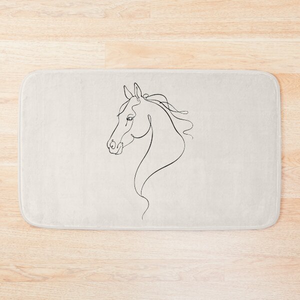 Item preview, Horse Head One Line Art Minimalist Outline Drawing designed and sold by FemmePod.