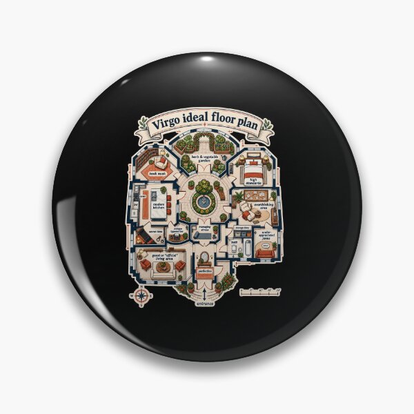 Item preview, Funny Virgo Ideal Floor Plan Astrology Humor Art designed and sold by elderberry.