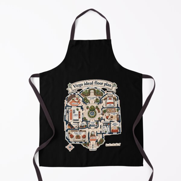 Item preview, Funny Virgo Ideal Floor Plan Astrology Humor Art designed and sold by elderberry.